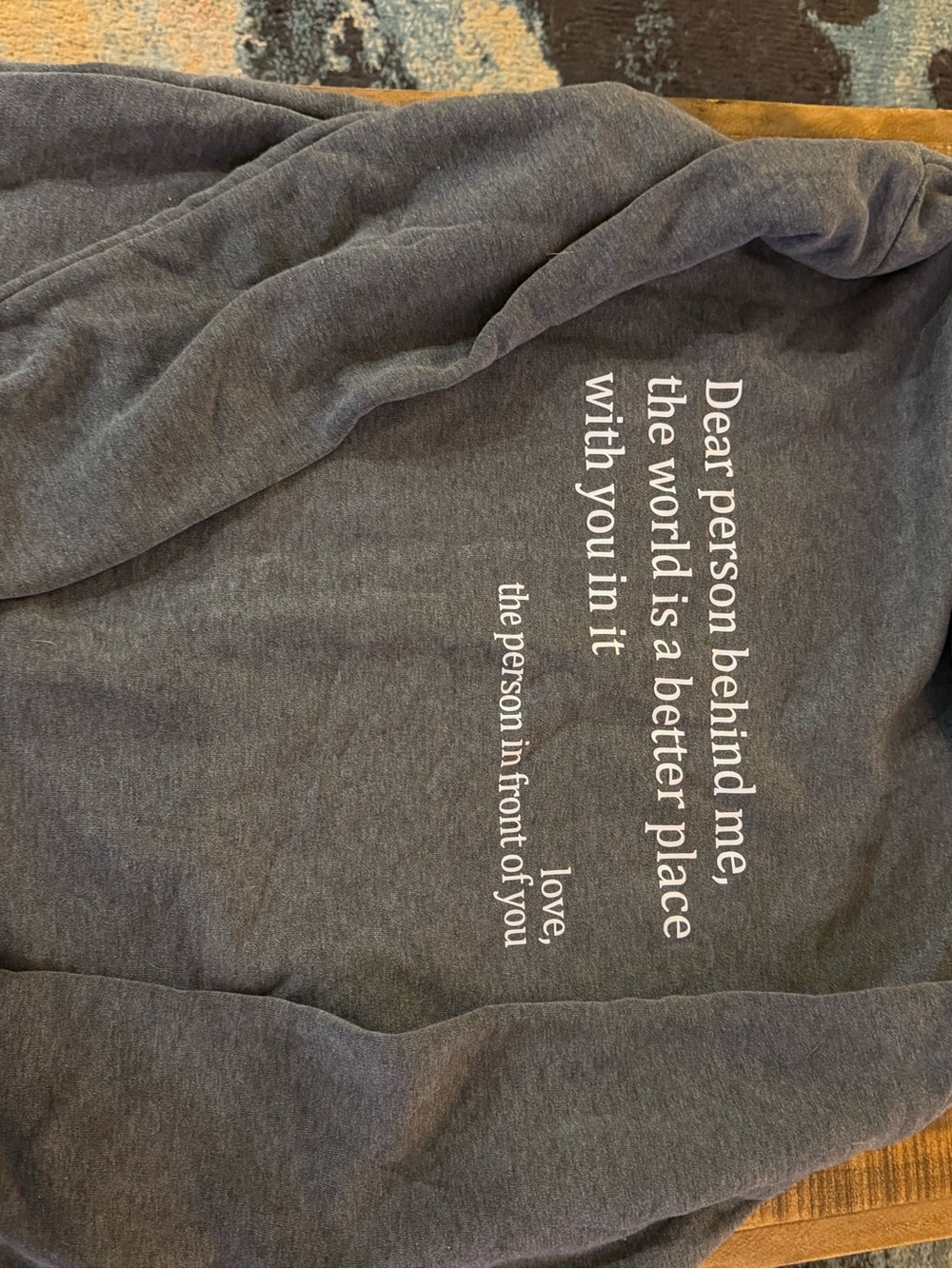 Charcoal 'you are enough.' Graphic Hoodie - Picture 2 of 3